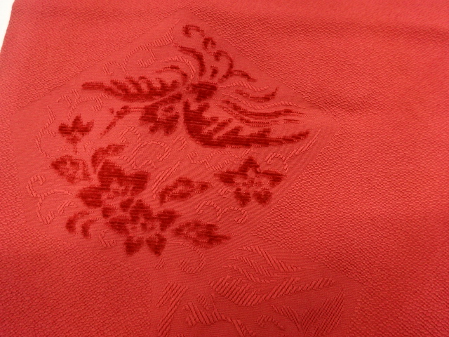  レース切りビロード花模様ショール